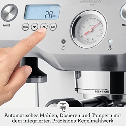 Sage - The Dual Boiler - Kaffeemaschine mit manuellem Milchaufschäumer und Dual-Boiler System - Mit Timer und Temperaturkontrolle - 2200 W, max. 15 Bar, Espresso- & Dampfboiler - Schwarzer Trüffel 4 Sage - The Dual Boiler - Kaffeemaschine mit manuellem Milchaufschäumer und Dual-Boiler System - Mit Timer und Temperaturkontrolle - 2200 W, max. 15 Bar, Espresso- & Dampfboiler - Schwarzer Trüffel