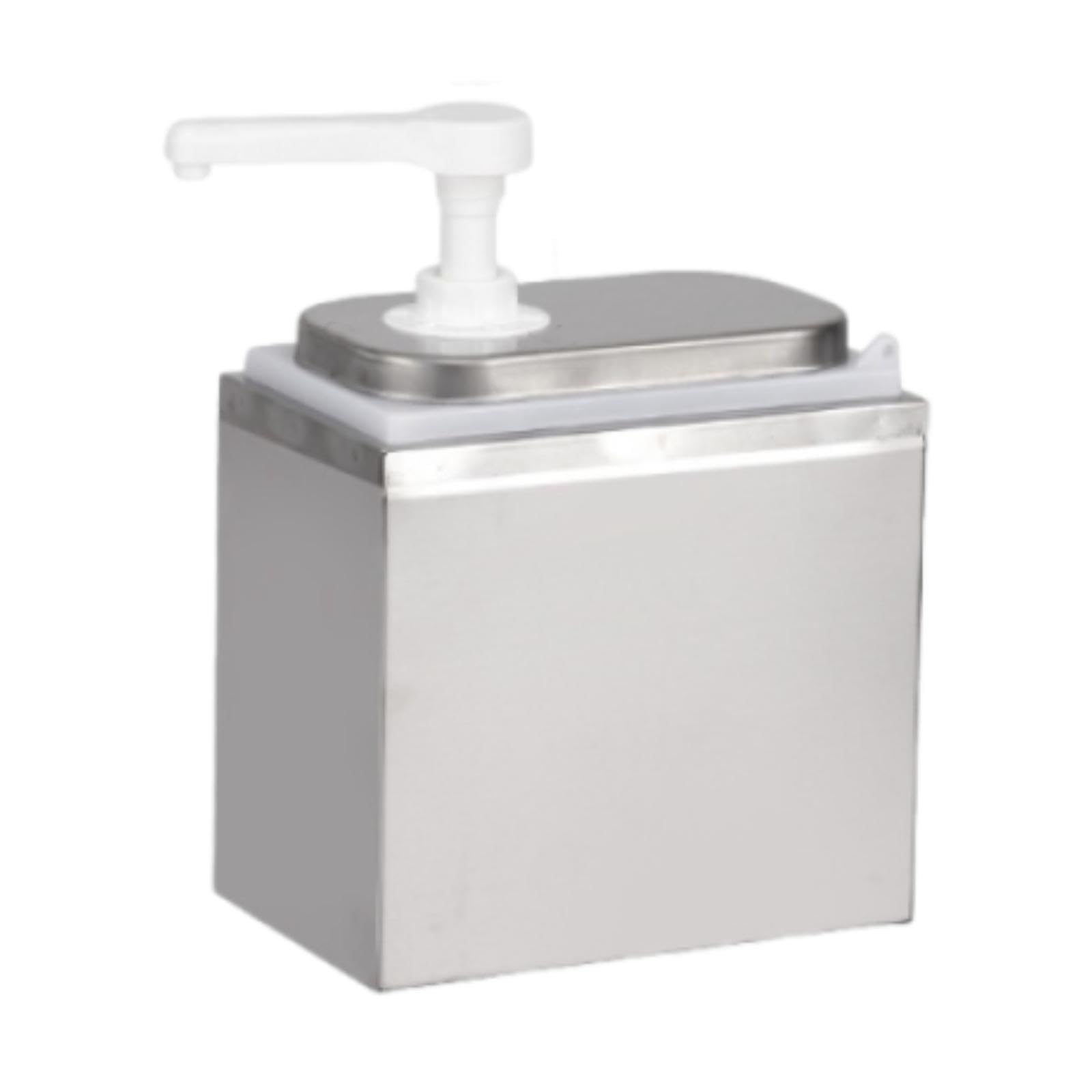 Dispensador de con Bomba, Botella de Jarabe de 67.6, Bomba para Condimentos, Bomba para Ketchup Y Jarabe para Uso en, Restaurantes Y Ho, 2l Plata, Individual