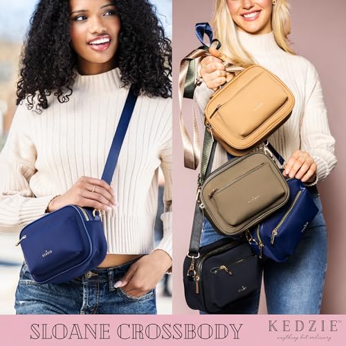 KEDZIE Sloane Crossbody Bag Neoprene Handbag for Women - Camel4