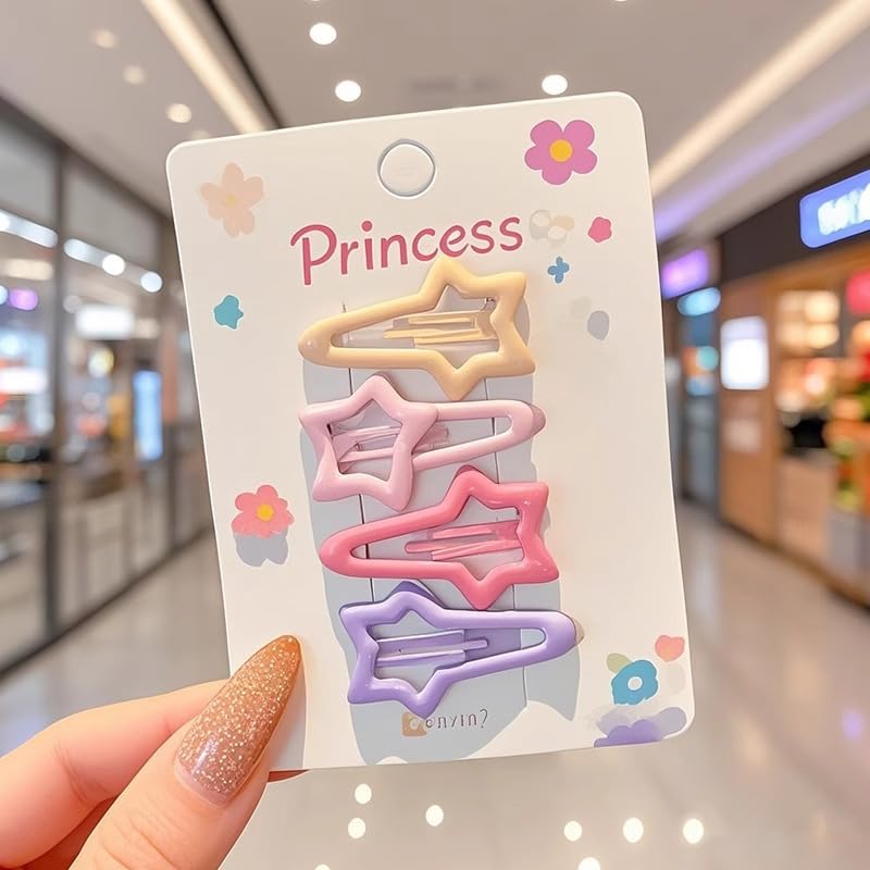(40 Pcs) Super Cute Girls Hairpin, Mini Size Polka Dot Heart Floral Flower Bowknot Star Hairpin Baby Girl Hair Clips Decoration Salon Hairstyle Hairdressing for Little Kids or Doll-Mix 2 image 4