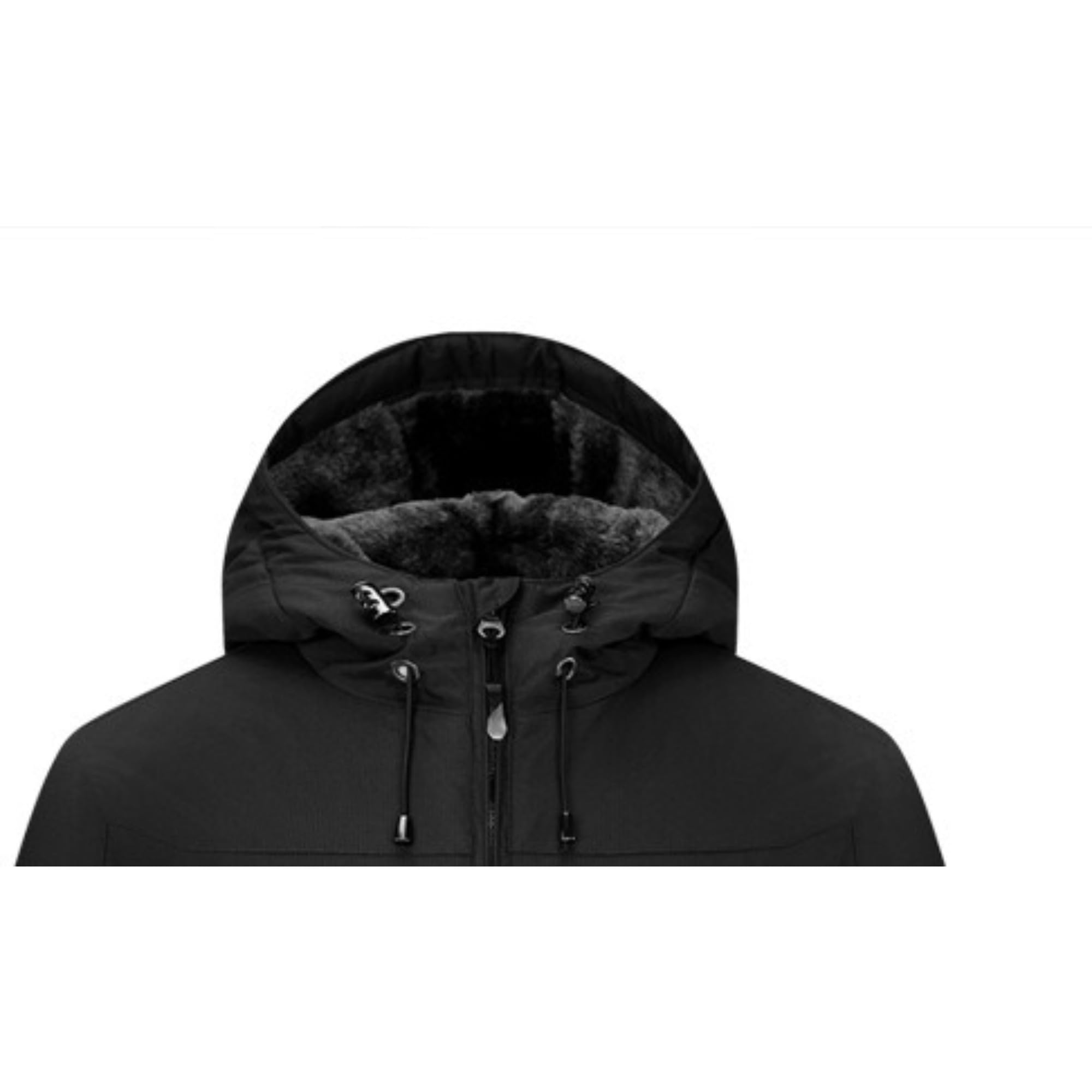 JEShifangjiusu Parka da uomo con cappuccio foderato in pile termico impermeabile giacca da sci giacca a vento escursionismo snowboard giacche
