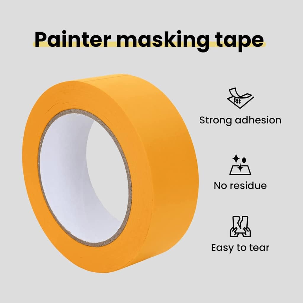 vidaXL Taśmy Maska Malarska 24 szt. Żółty 38mm x 50m Papier