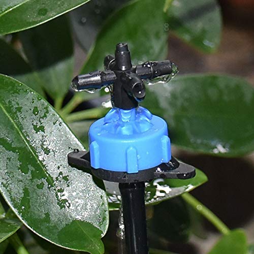 LANZHEN-RY Durable 40PCS 8L DRIPPERS Cross Arrow Dropper 4-way Water Debit Drip Irrigation Dropper Pressure Compensating Emitter Water Regulator (Color : Blue)