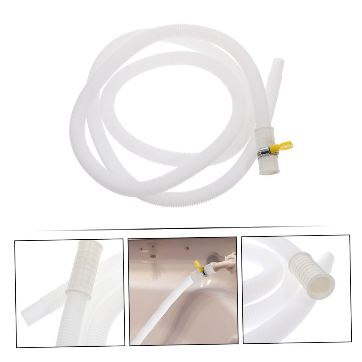 KOMBIUDA Tubo Flessibile Di Scarico Aria Condizionata Tubo Flessibile Per Acqua Con Fascetta Stringitubo Per Unità Finestra Condizionatore