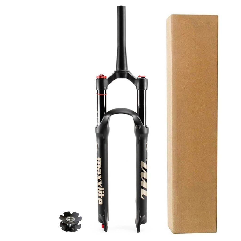 HOMSXPAC Bike Suspension Forks 26 Inch, Ultralight Magnesium Alloy 27.5/29 Inch Bicycle Front Fork 120mm Rebound Adjust 28.6mm Straight Tube Steerer