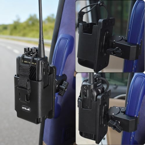 image for HYS Two-Way Radio Holster Case with Clamp Mount, Holder Pouch for Bear