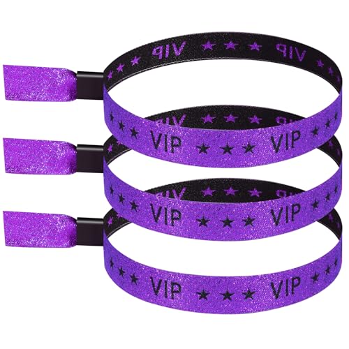 Image of 100 Pack VIP Cloth Wristbands for Events (Color : Purple)