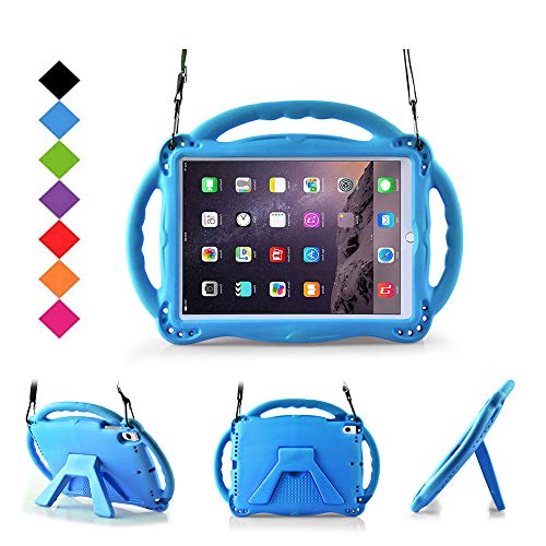 BMOUO Kids Case for New iPad 9.7 2018/2017 - Shoulder Strap Shockproof Handle
