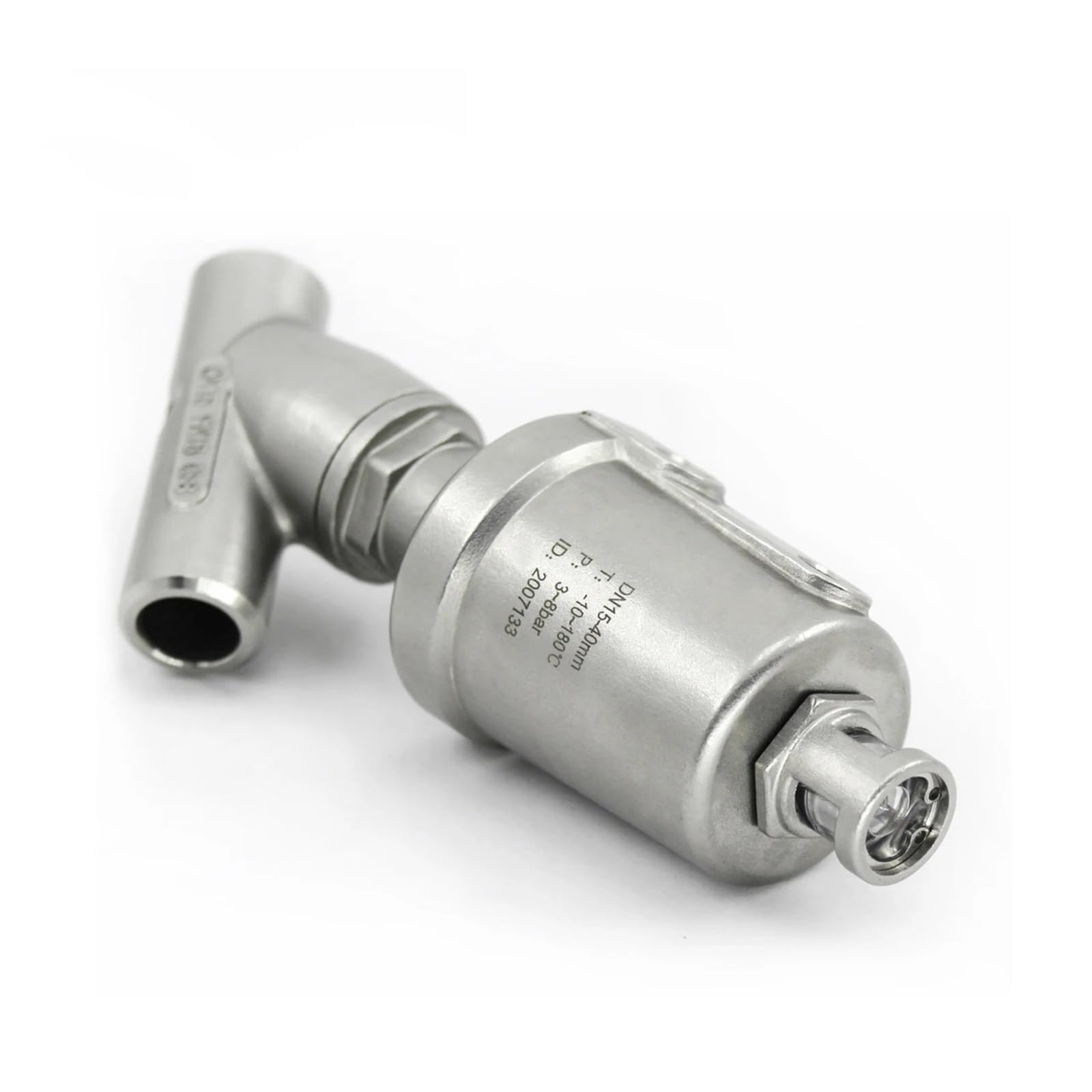 Yilmvany One Color Dn32 2/2 Way Pneumatic Welding Angle Seat Valve With Reusableplastic Actuator - Stainless Steel Ss304-1 Piece(Single Acting)