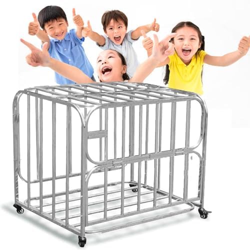 Rolling Ball Storage Cart with Wheels - Heavy-Duty Metal Sports Equipment Organizer for Basketball, Football, Volleyball, Tennis - Portable Storage Solution for Home & Garage