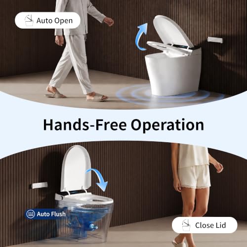 Image of DeerValley Smart Toilet with Bidet Built in, Auto Open Close, ADA Height