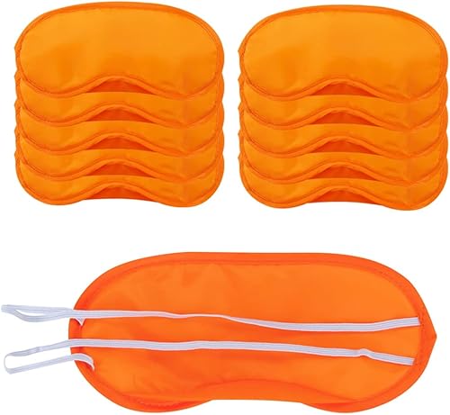 Miniatura 5 de AKOAK 10 máscaras de ojos para dormir y viajar, máscara ligera para protección ocular de sombreado, con almohadilla para la nariz y correa
