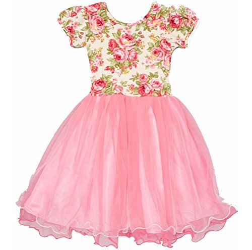 Hot Pink Floral Dress Girl's