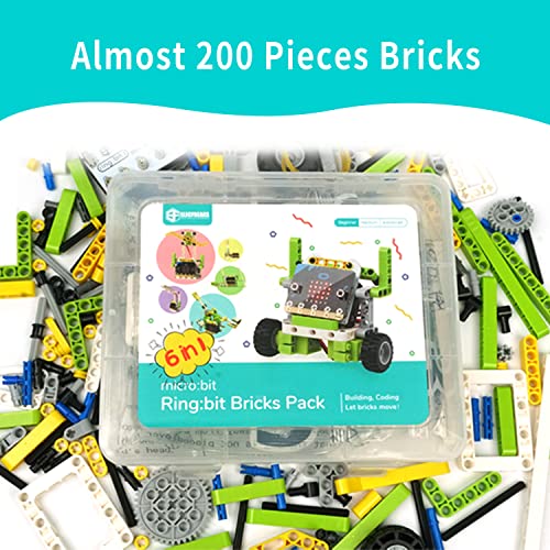 Image of ELECFREAKS microbit Ring:bit 6-in-1 Starter Kit, Programmable Makecode Coding Learning Kit with 200+ Building Blocks(Without Micro:bit)