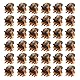 WeddHuis 36 Stück Mini Haarspangen, Klein Haarklammer, Klaue Clips, Rutschfestem Griff, für Design, Kinder und Erwachsene (1 cm) (Braun)
