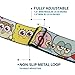 SpongeBob SquarePants Belt, Seatbelt Buckle Belt, Spongebob Squarepants and Friends Close-Up Face Light Blue, Youth 22 to 32 Inches