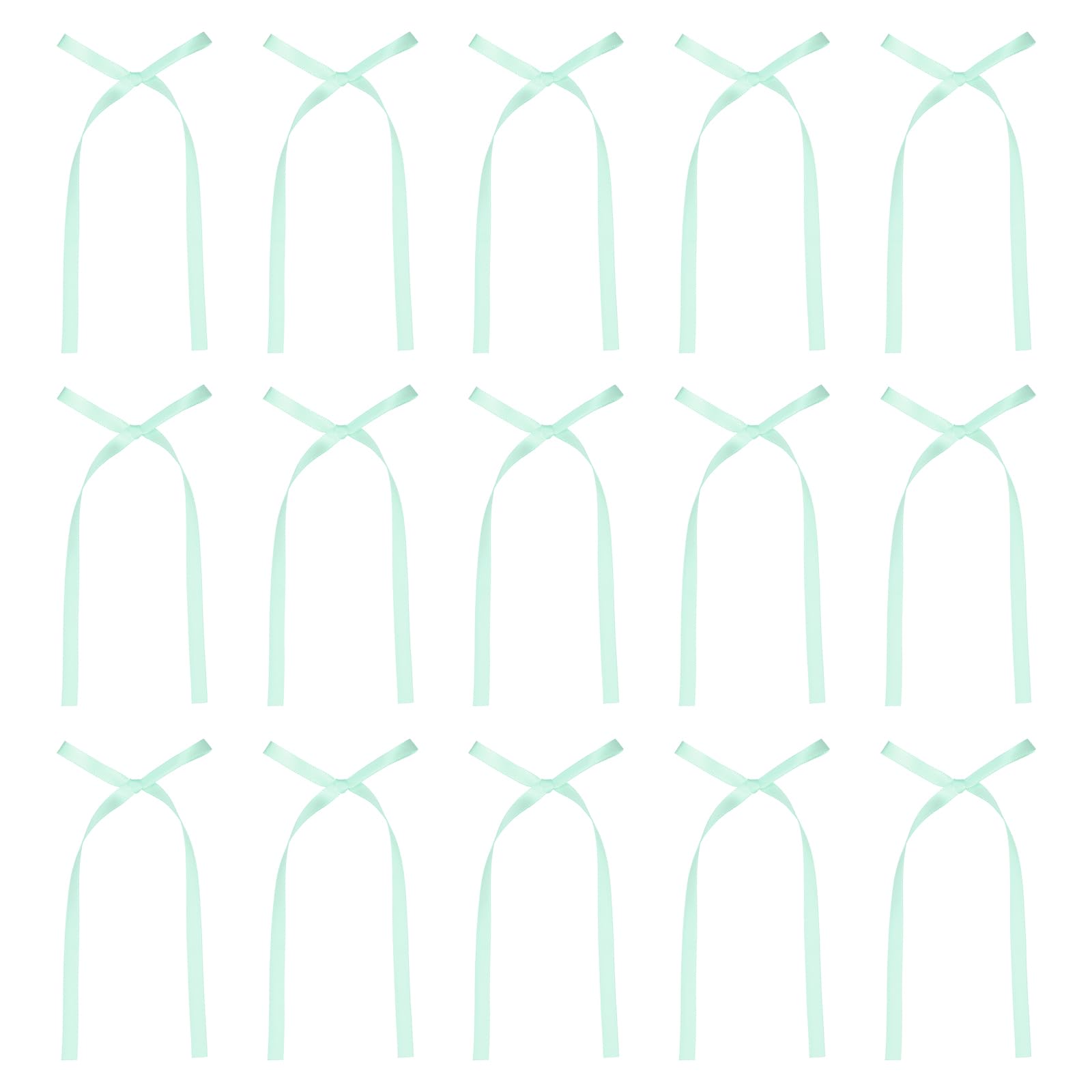 Muiltvoe 50 Pcs Bow Cake Toppers, 3x5.7 Inch Bow Cupcake Toppers Satin Bowknot Bow Party Decorations for Cake Dessert Craft DIY Decorating Wedding Birthday Party, Champagne