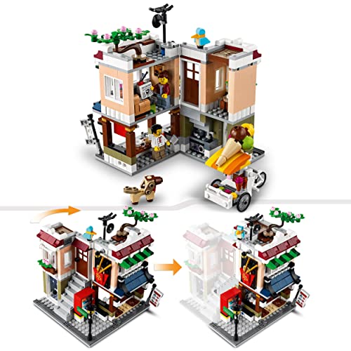 LEGO 31131 Creator Nudelladen, Fahrradladen und Spielhalle, 3in1 Konstruktionsspielzeug für Kinder ab 8 Jahren, Modular… – Bild 4