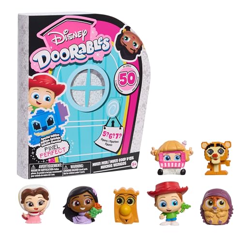 Disney Doorables Pixel Perfect Multi Peek Collectible Figures 1.5" Surprise Behind Every Door Toys for Ages 5+ Just Play