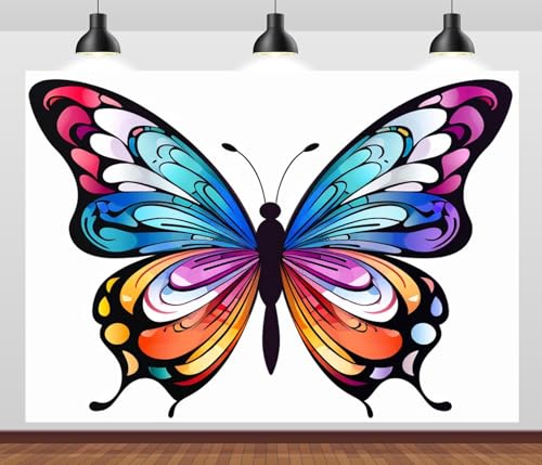CORFOTO Colorful Butterfly Backdrop