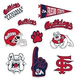 Fresno State University Set 2 50 Vinyl Stickers Waterproof Die-Cut Decals