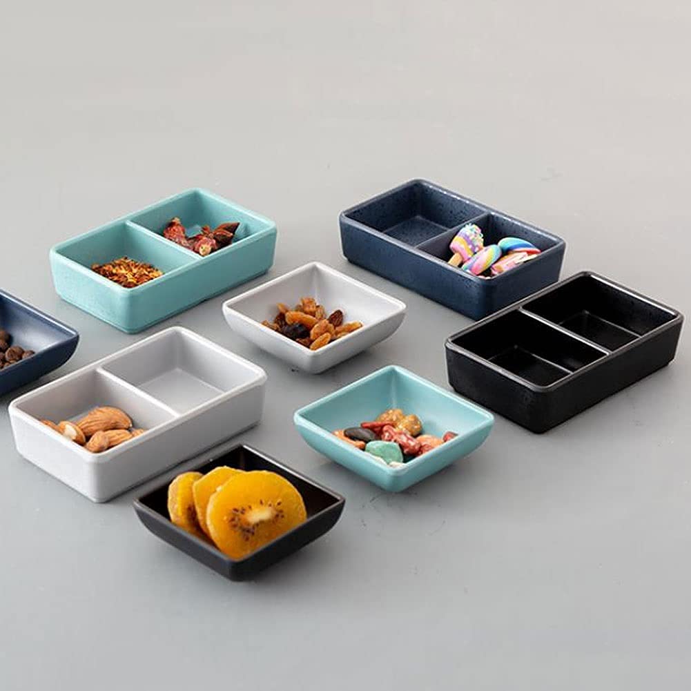 Produktbild von STOBAZA Saucenschalen-Set – 2 Stück, Edelstahl Mit 3 Fächern, Ideal Für Grill & Sushi