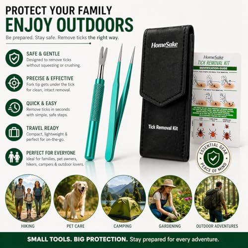 Homesake Stainless Steel Tick Remover Kit