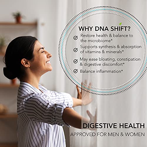 Dna Shift Probiotics 50 Billion - 11 Strain Live Probiotic Prebiotic For Men & Women - Best To Support Digestive, Brain & Immune Health. With Lactobacillus Gasseri - Guaranteed Potency To Expiration #TOP3