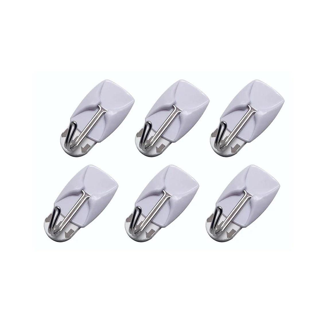 Mr. Gadget's Solutions® 6 Piece Small, Removable self-Adhesive Metal Hanging Hook Set