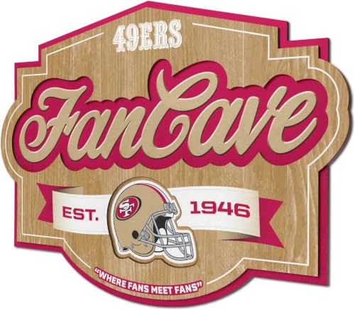 Image of YouTheFan NFL San Francisco 49ers Fan Cave Sign One Size (Pack of 6)