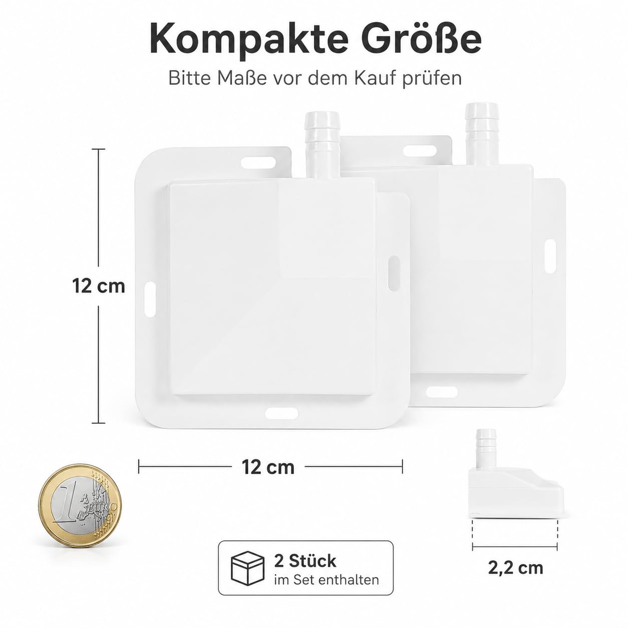 Gadpiparty 2 vasche di scarico per aria condizionata, vaschetta di raccolta per aria condizionata, vaschetta di raccolta per aria condizionata, design a prova di perdite, grande capacità, portatile