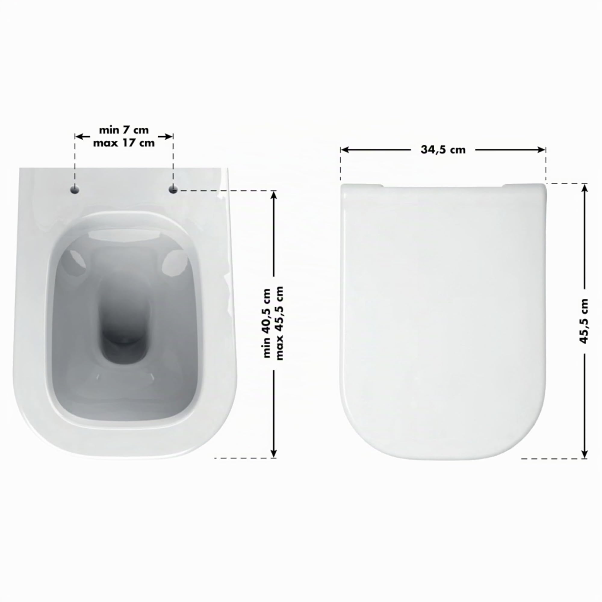 TATAY Abattant WC Universel Compatible Modèle The Gap, Modèle Optima Square