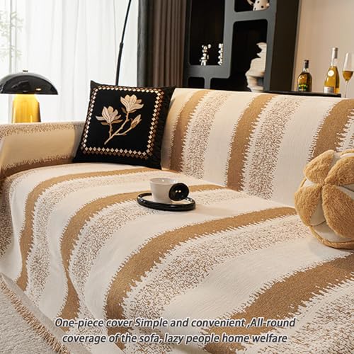 Couverture de canapé lavable contre les griffes de chiens jeté chenille