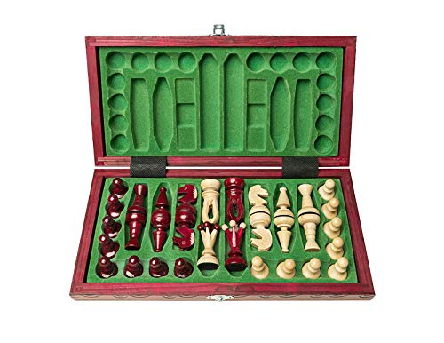 Jeu d'échecs en bois Paris stable avec sa planche vintage sculptée cerisier - 2