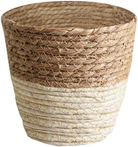 Cesto de Palha Junco Vaso Corda Cesta Fibra Natural