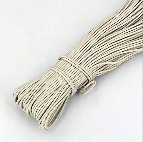 MOPOLIS 5M high elastic round elastic band elastic rubber band sewing accessories 2mm | Color - Beige