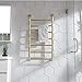 WEDF Toallero portátil de Aluminio galvanizado en Oro calentado, Toallero eléctrico montado en la Pared, Toallero Independiente para baño, con Interruptor LED