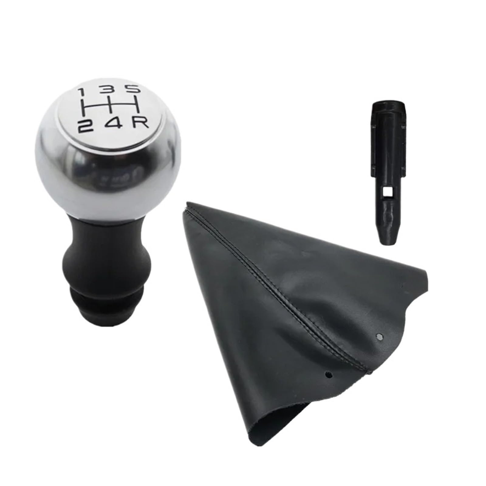 Bxbdekqgl 3Pcs Gear Shift Knob Manual 5 Speed Gear Shift Knob Adapter For Peugeot For 206 207 307 308 For C4l C5 C2 Elysee Picasso(3Pcs)