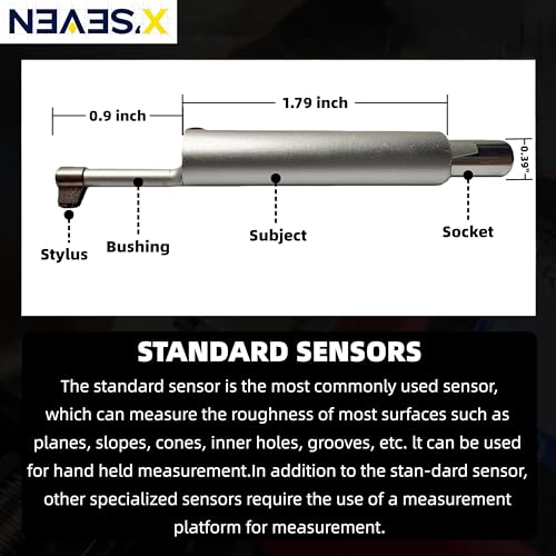 Image of Handheld Surface Roughness Tester,Ra /Rz /Rq /Rt,0.001 m Resolution, ISO, ANSI, DIN, JIS,Data Storage & Output,Calibration Block,NEAES'X S200