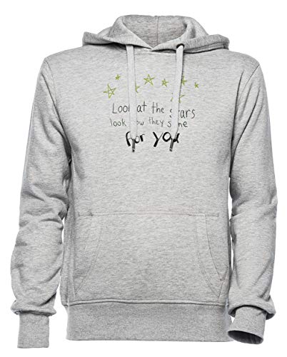 Look How They Shine For You Hombre Mujer Unisexo Sudadera con Capucha Gris Tamaño L - Women's Men's...