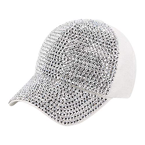 Surkat Cappello da baseball con strass borchiato a...