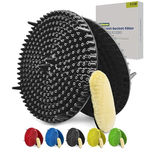 2 Pack 4-5 Gallon Car Wash Bucket Grit Trap...