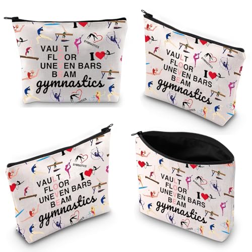 Gymnastics Cosmetic Makeup Bag Gymnastics Lover Gift - Team Zipper Pouch (Cotton, Bars Beam 1UK) - Image 2