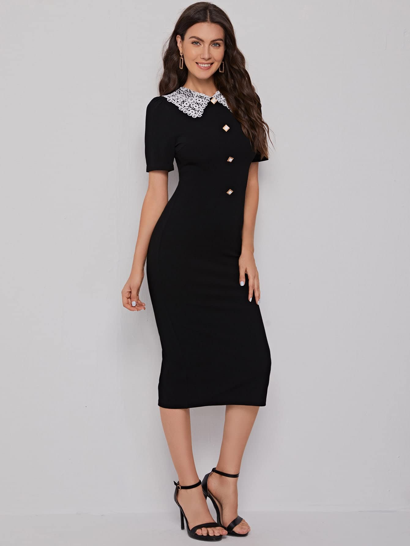 button front bodycon dress Avinci main image 0