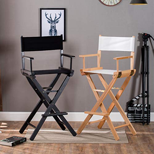 Portable Wooden Director Chair Folding Leisure Chair Strong Load-Bearing Capacity with Footrest Humanized Design Suitable for Many Occasions