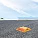 OUNONA Driveway Reflectors Road Reflector Markers, 2pcs Street Pavement Asphalt Markers Square Delineator Highway Garage Reflectors for Speed Bumps, Sidewalks, Pedestrian Yellow