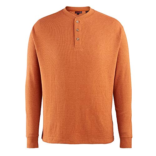 Wolverine Men's Walden Long Sleeve Henley Shirt, Russet Heather, Large Tall