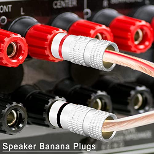 Conectores Banana Plugs dorados 6 pares 12 piezas miniatura 6
