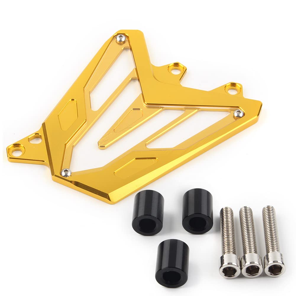 GZYF Motorcycle CNC Chain Guard Front Sprocket Engine Cover Protection Gold Replacement for Yamaha MT07 2013-2021, Tracer 2016 2017 2018 2019 2020 2021