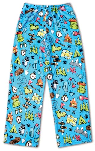 iscream Big Boys Fun Print Silky Soft Plush Fleece Pants - Play Patterns Collection